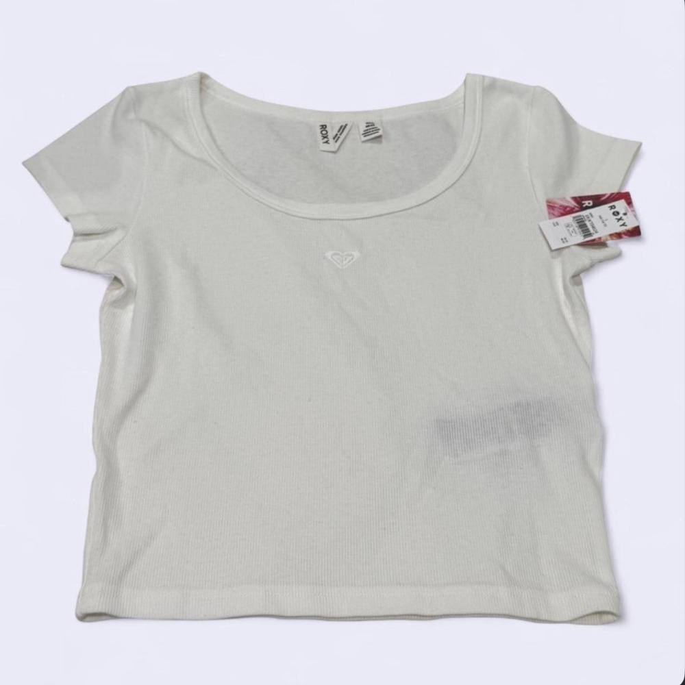 Roxy White Baby Tee - Size Small